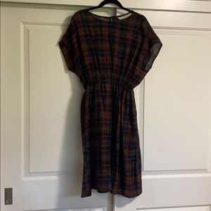 Anthropologie Christine Alcalay Wool Plaid Dress